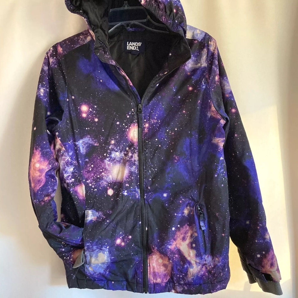 Galaxy print Lands’ End Coat